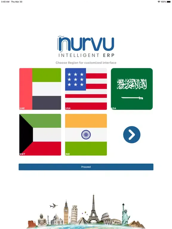 Ảnh chụp màn hình của Nurvu Ticketing iPad 