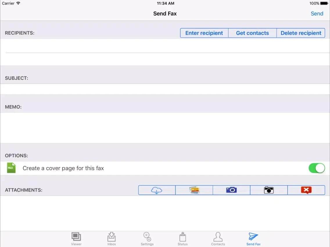 Biscom FAXCOM Anywhere iPad  스크린샷