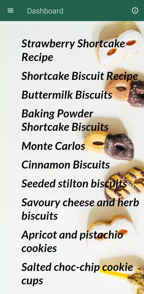 Tangkapan skrin Biscuits & Short Cake Recipes