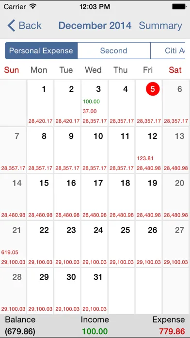 Capturas de pantalla de EZ Expense Manager