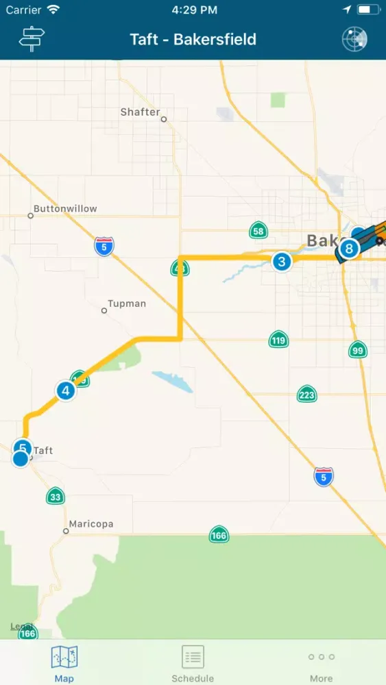 Tangkapan layar Kern Transit