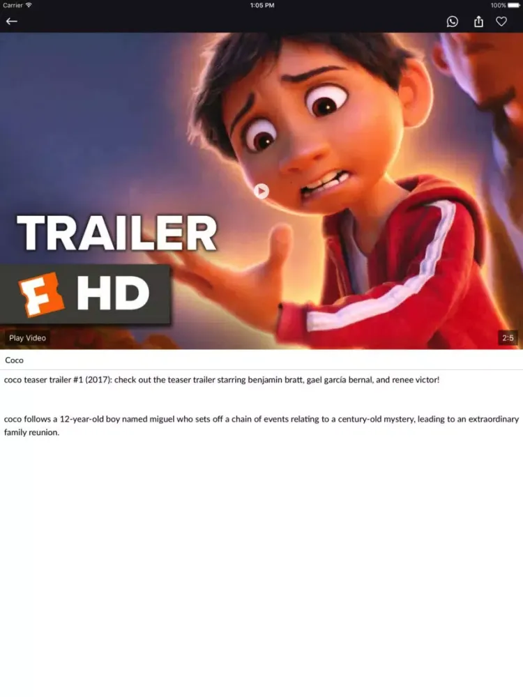 Hollywood Movie Trailers iPad  Screenshots