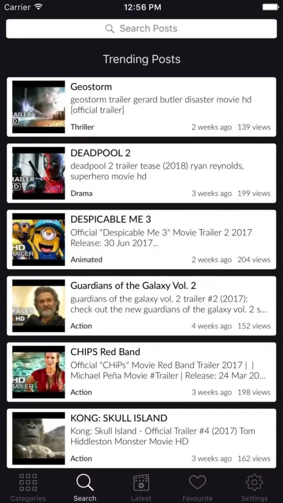 Hollywood Movie Trailers Screenshots