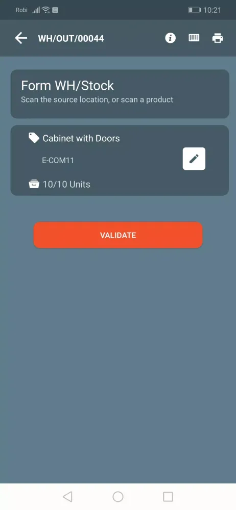 Zrzuty ekranu Advanced WMS for Odoo