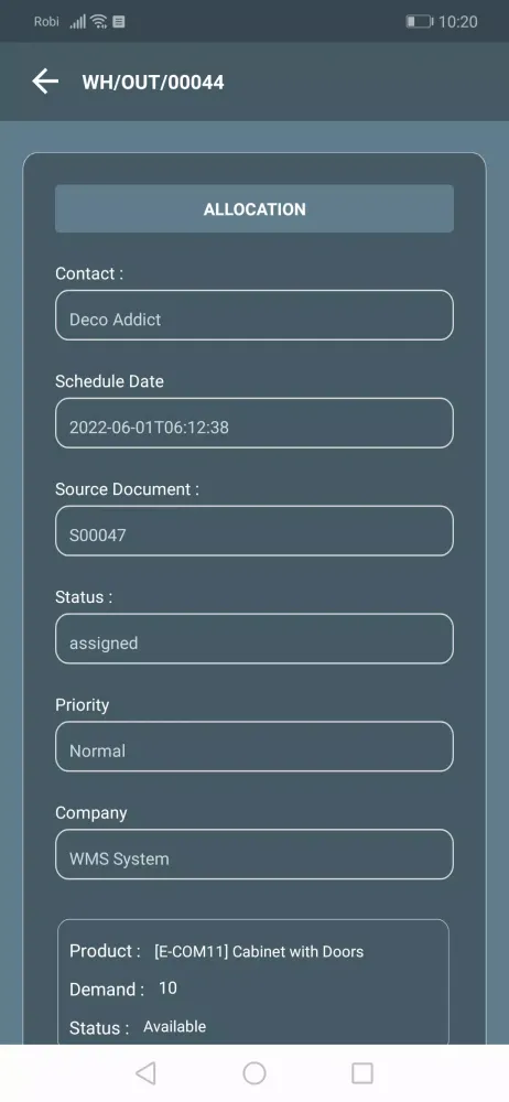 Zrzuty ekranu Advanced WMS for Odoo
