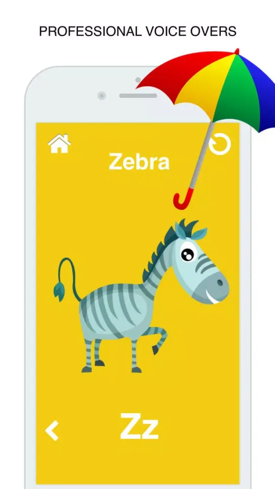 Ảnh chụp màn hình của Alphabets: Flashcards app for babies & preschool