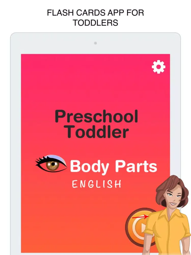 Capturas de tela do Body Parts Flashcard for babies and preschool Pro iPad 