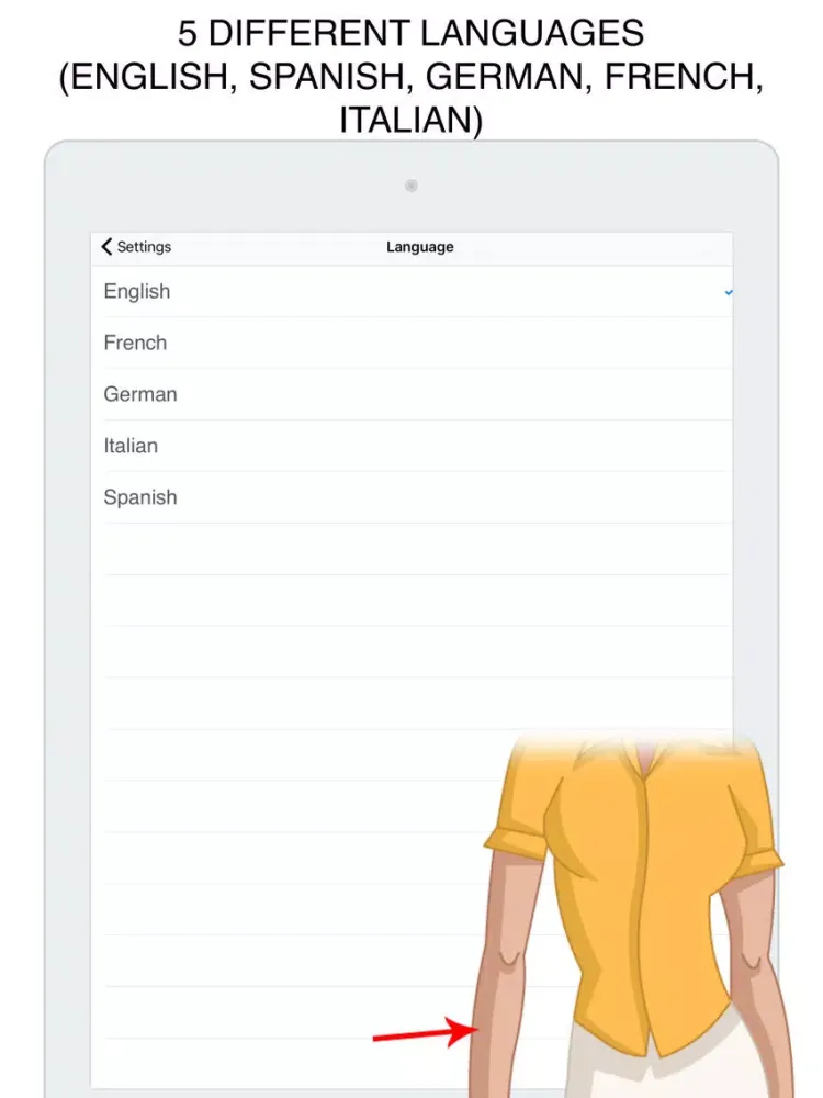Capturas de tela do Body Parts Flashcard for babies and preschool Pro iPad 