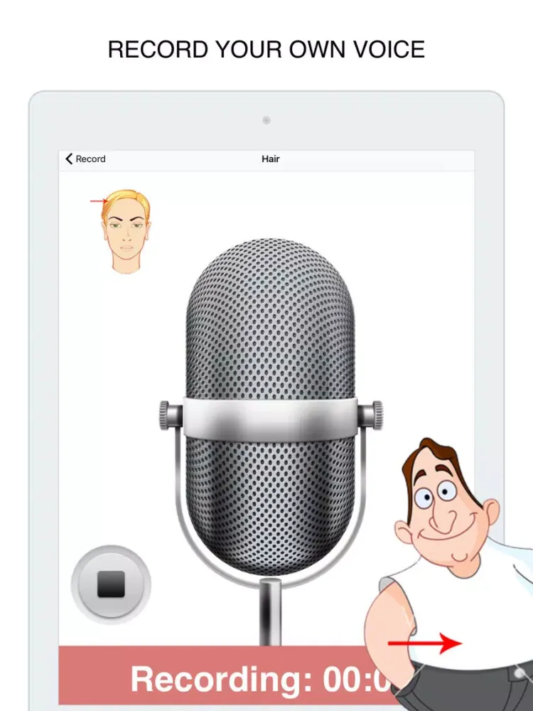 Capturas de tela do Body Parts Flashcard for babies and preschool Pro iPad 