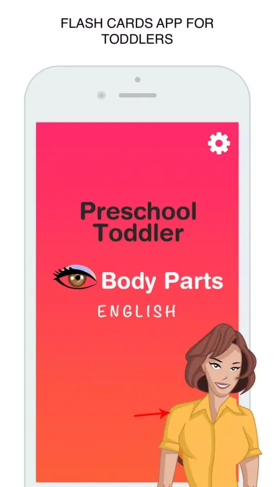 Capturas de tela do Body Parts Flashcard for babies and preschool Pro