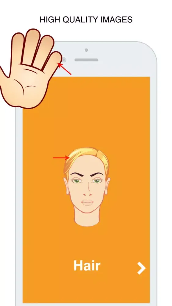 Capturas de tela do Body Parts Flashcard for babies and preschool Pro