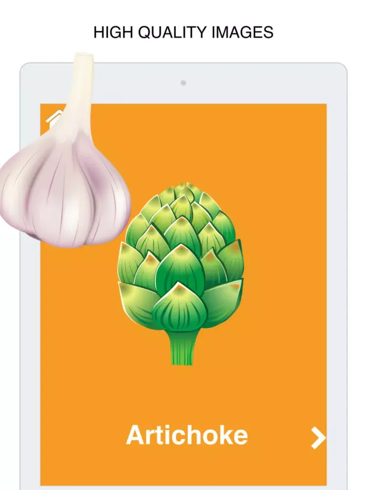 Vegetables Flashcard for babies and preschool Pro iPad  سکرین شاٹس