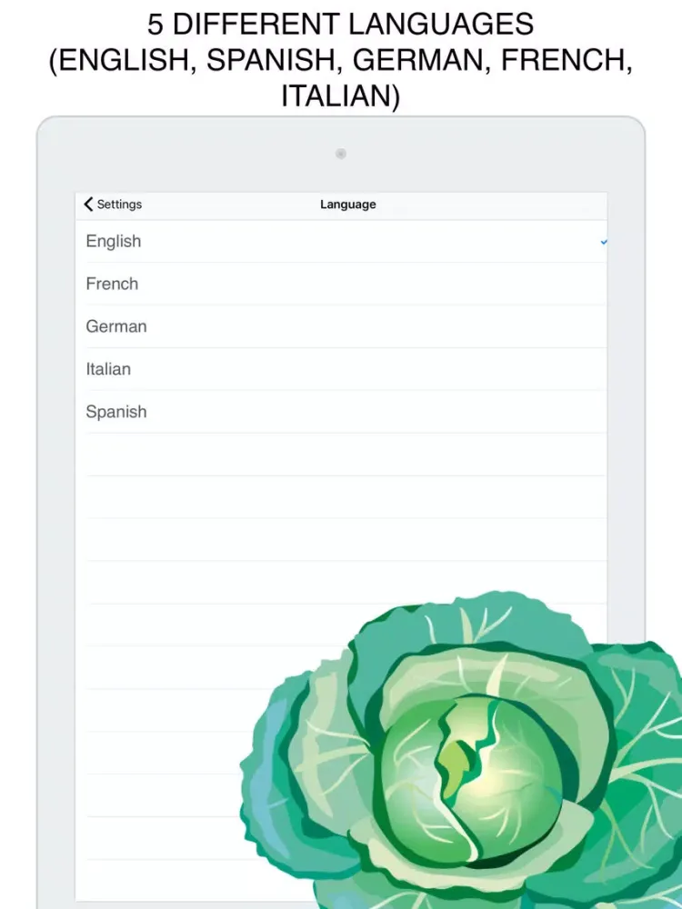 Vegetables Flashcard for babies and preschool Pro iPad  سکرین شاٹس