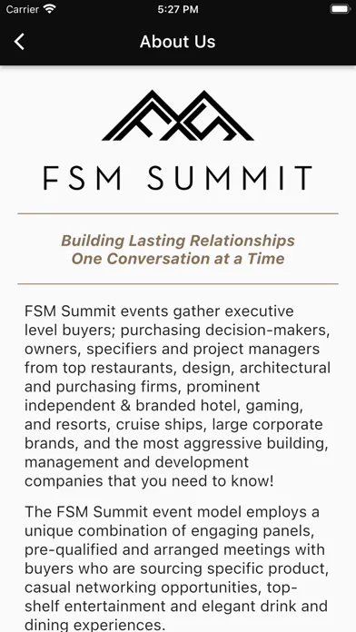 Capturas de tela do FSM Summit