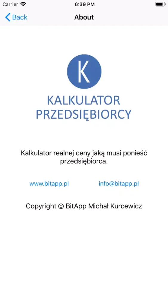 Capturas de tela do Kalkulator Przedsiębiorcy