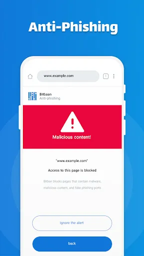 Tangkapan layar BitBaan Mobile Security