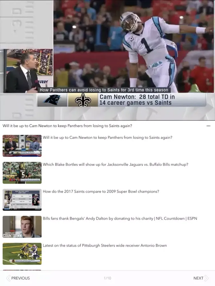 Sports for YouTube iPad  স্ক্রিনশট