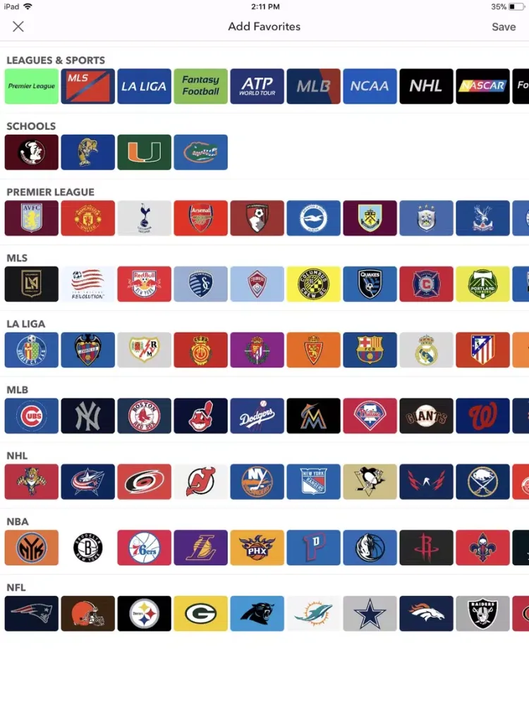Sports for YouTube iPad  স্ক্রিনশট
