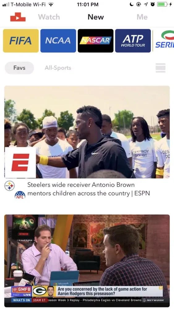 Sports for YouTube স্ক্রিনশট