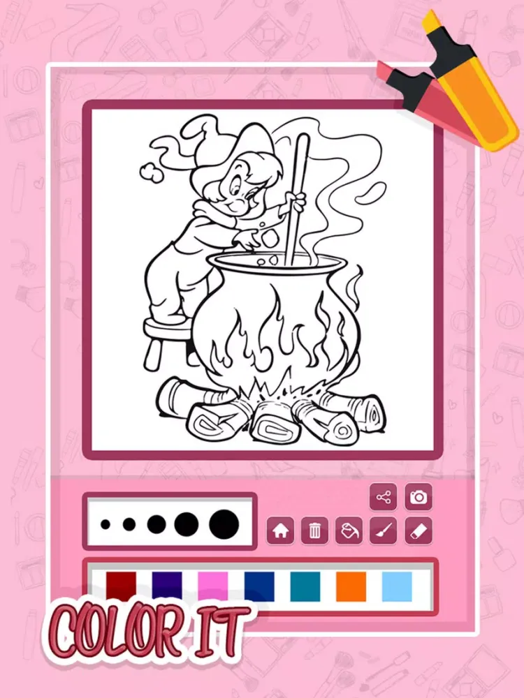 Girls Story : Coloring Book iPad  Screenshots