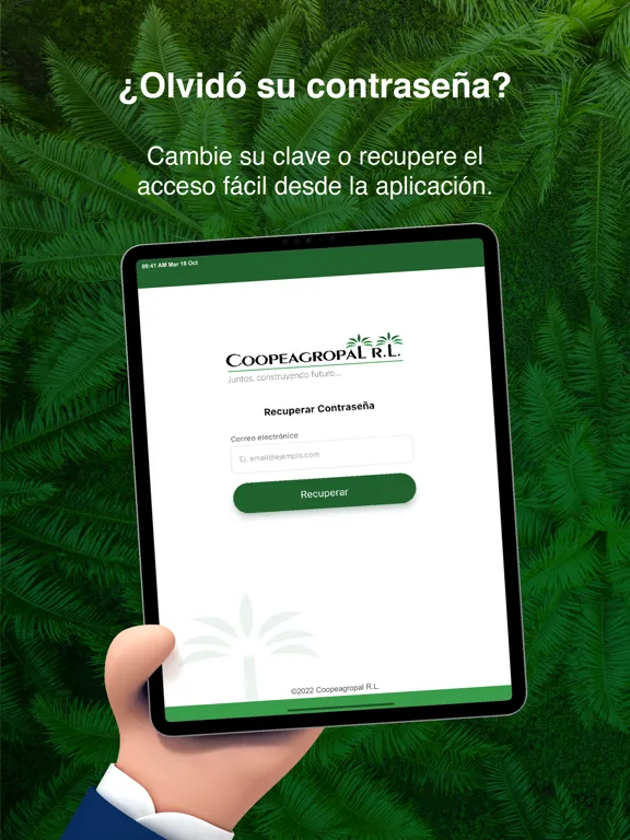 Tangkapan layar Coopeagropal R.L. iPad 