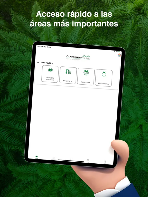 Tangkapan layar Coopeagropal R.L. iPad 
