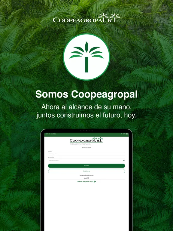 Tangkapan layar Coopeagropal R.L. iPad 