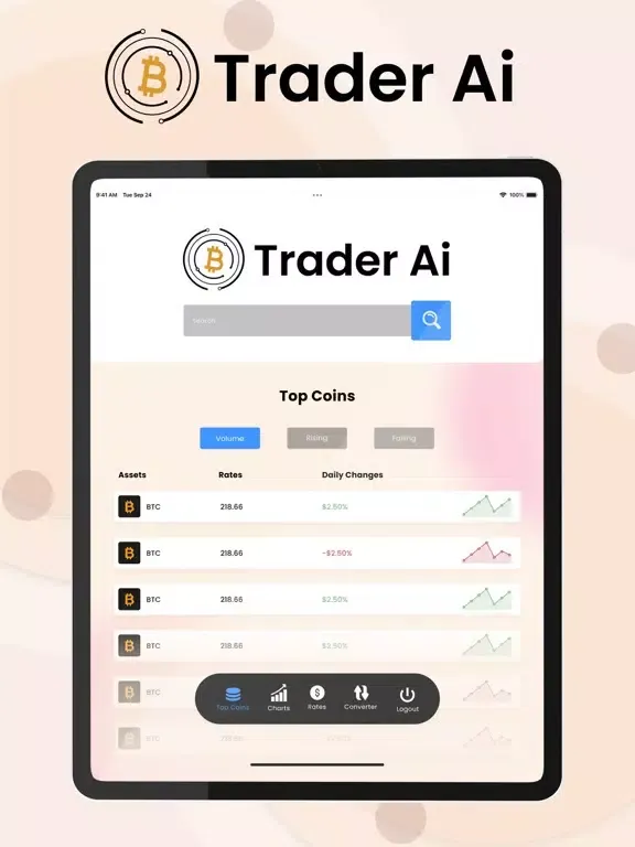 Скриншоты Trader AI App iPad 