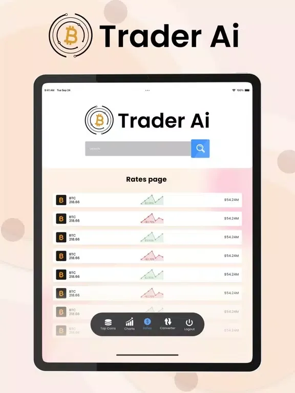 Скриншоты Trader AI App iPad 