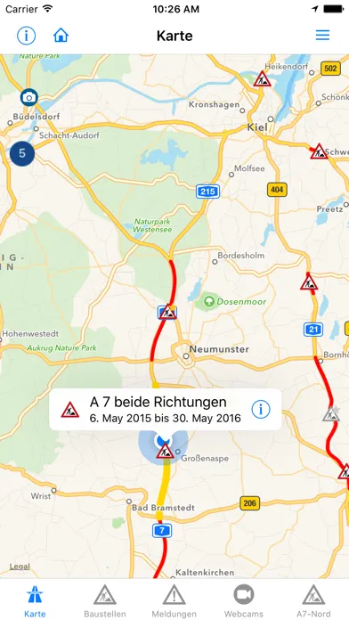 Zrzuty ekranu Baustellen-SH