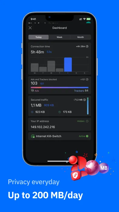 Zrzuty ekranu Bitdefender VPN: Fast & Secure