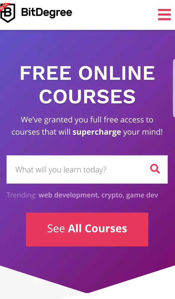 Capturas de pantalla de Free Online Courses | BitDegree