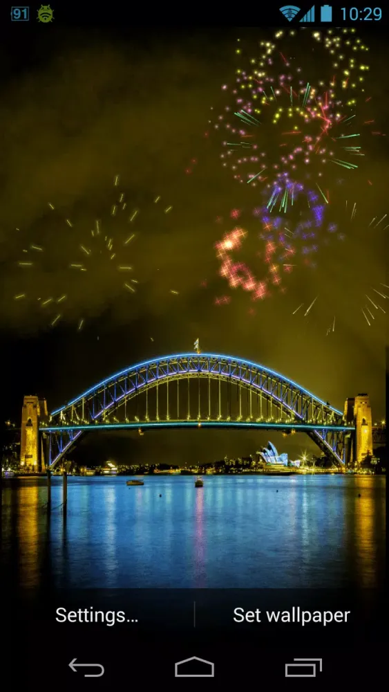 New year Fireworks Live Wallpa سکرین شاٹس