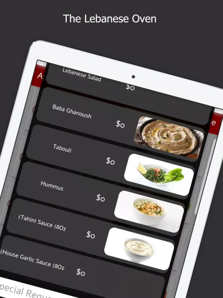 Ảnh chụp màn hình của The Lebanese Oven Ventura iPad 
