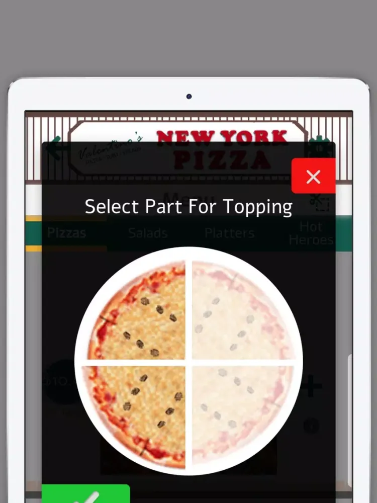 Valentino’s New York Pizza iPad  স্ক্রিনশট