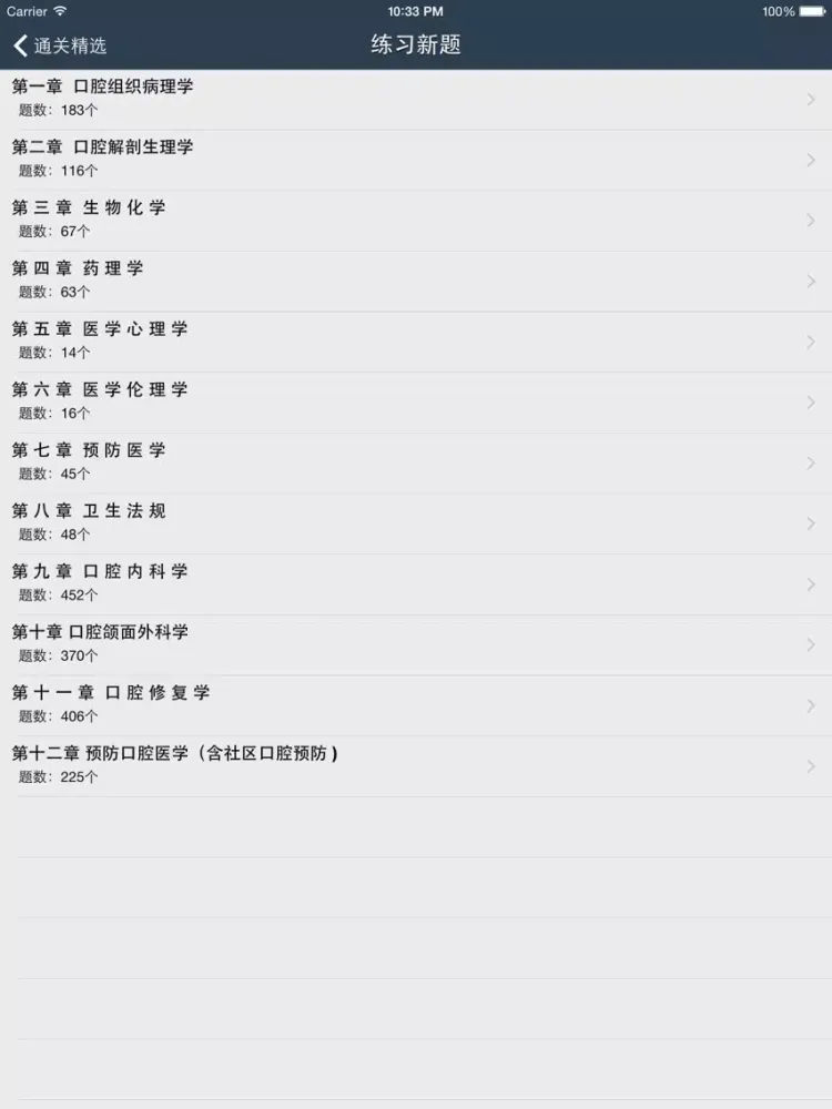 Zrzuty ekranu 口腔执业助理医师 iPad 
