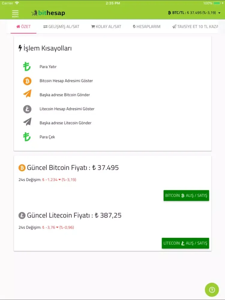 Bithesap - Bitcoin & Altcoin iPad  سکرین شاٹس