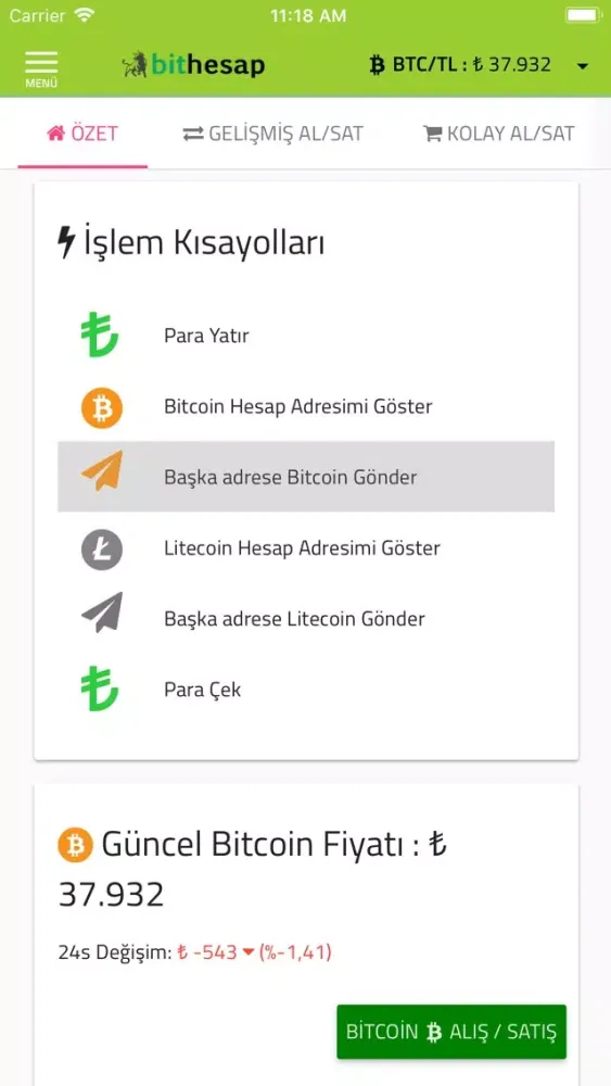 Bithesap - Bitcoin & Altcoin سکرین شاٹس