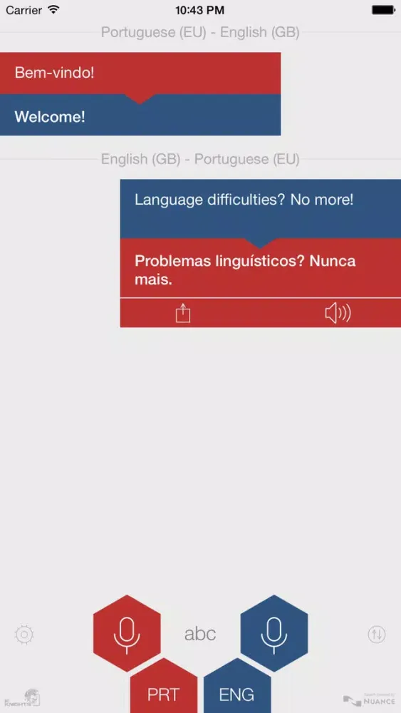 Ảnh chụp màn hình của Portuguese Voice Translator