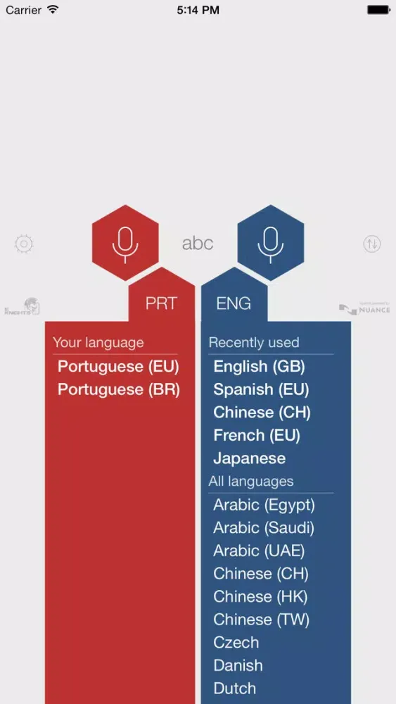 Ảnh chụp màn hình của Portuguese Voice Translator