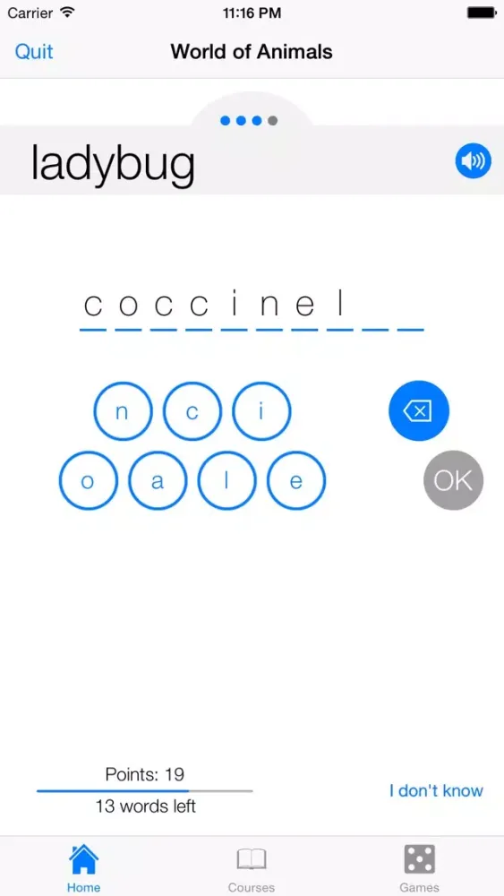 MnemoLingo - The Italian Word Trainer スクリーンショット