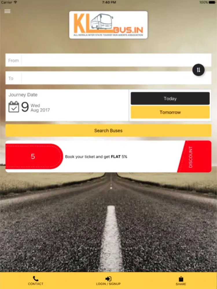Ảnh chụp màn hình của KL Bus iPad 