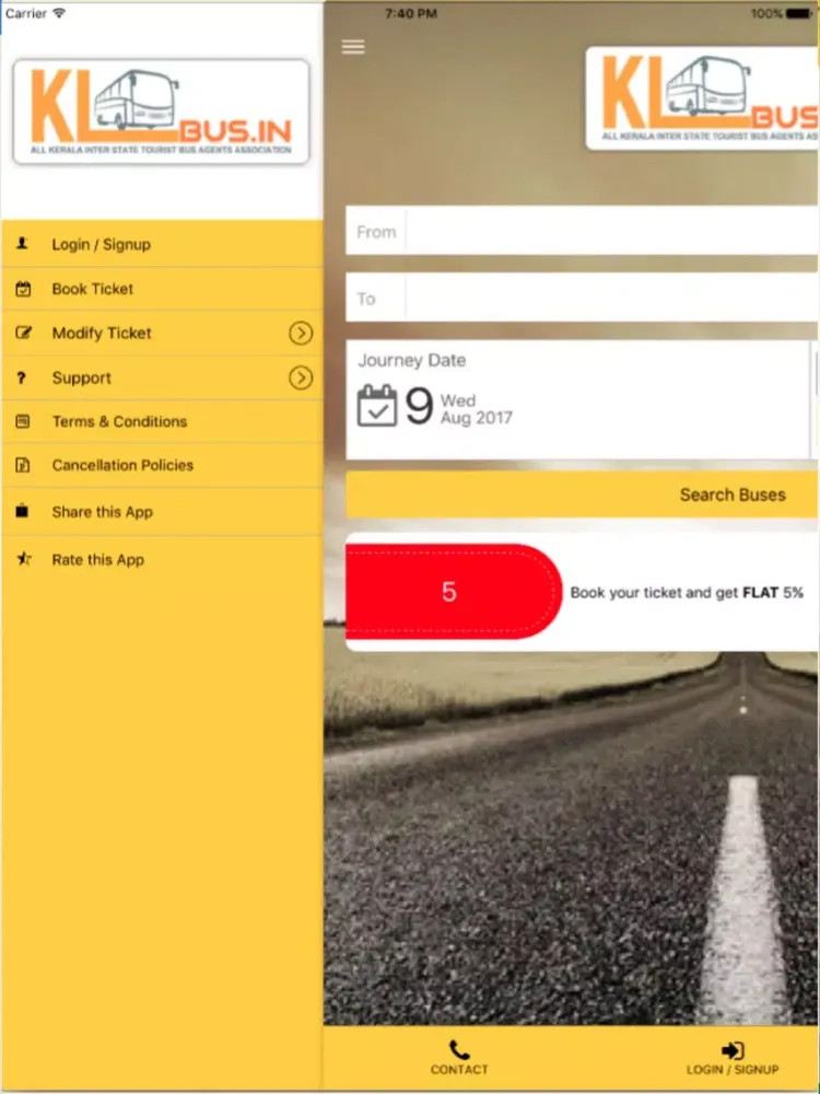 Ảnh chụp màn hình của KL Bus iPad 