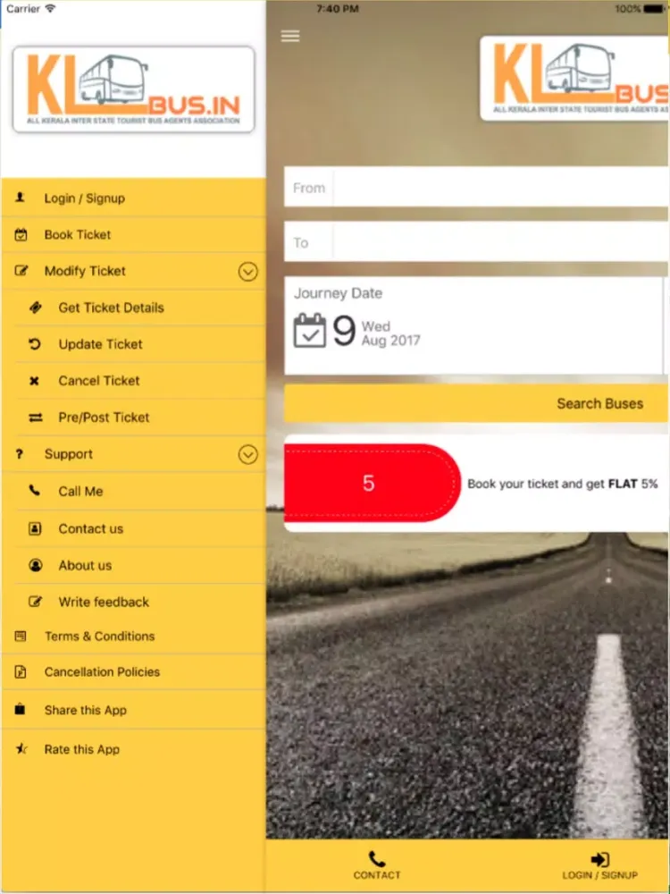 Ảnh chụp màn hình của KL Bus iPad 