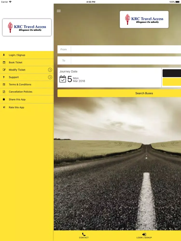 KRC Travel Access iPad  Ekran Görüntüleri