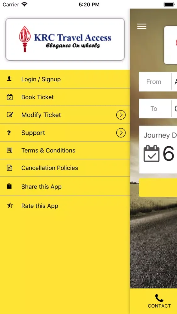 KRC Travel Access Ekran Görüntüleri