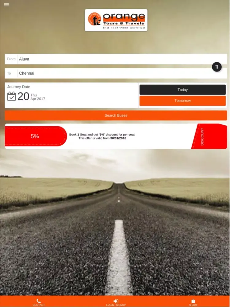 Orange Tours & Travels iPad  سکرین شاٹس