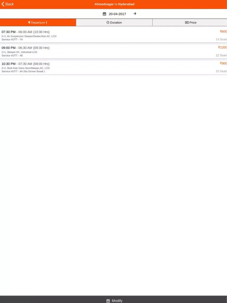 Orange Tours & Travels iPad  سکرین شاٹس