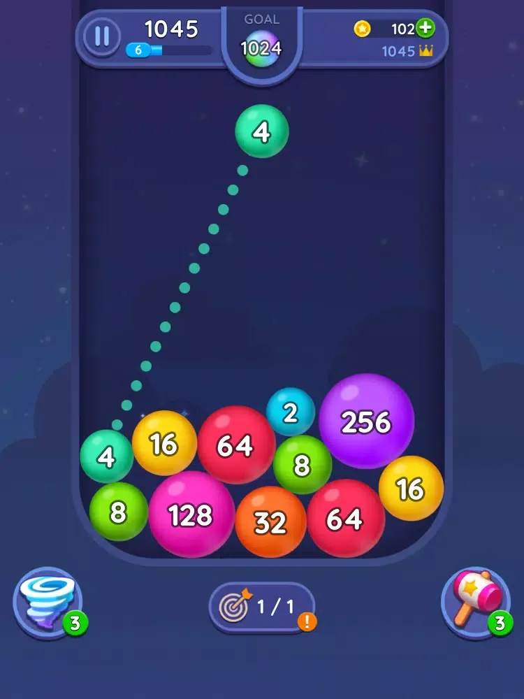 2048 Merge Bubbles! iPad  Screenshots