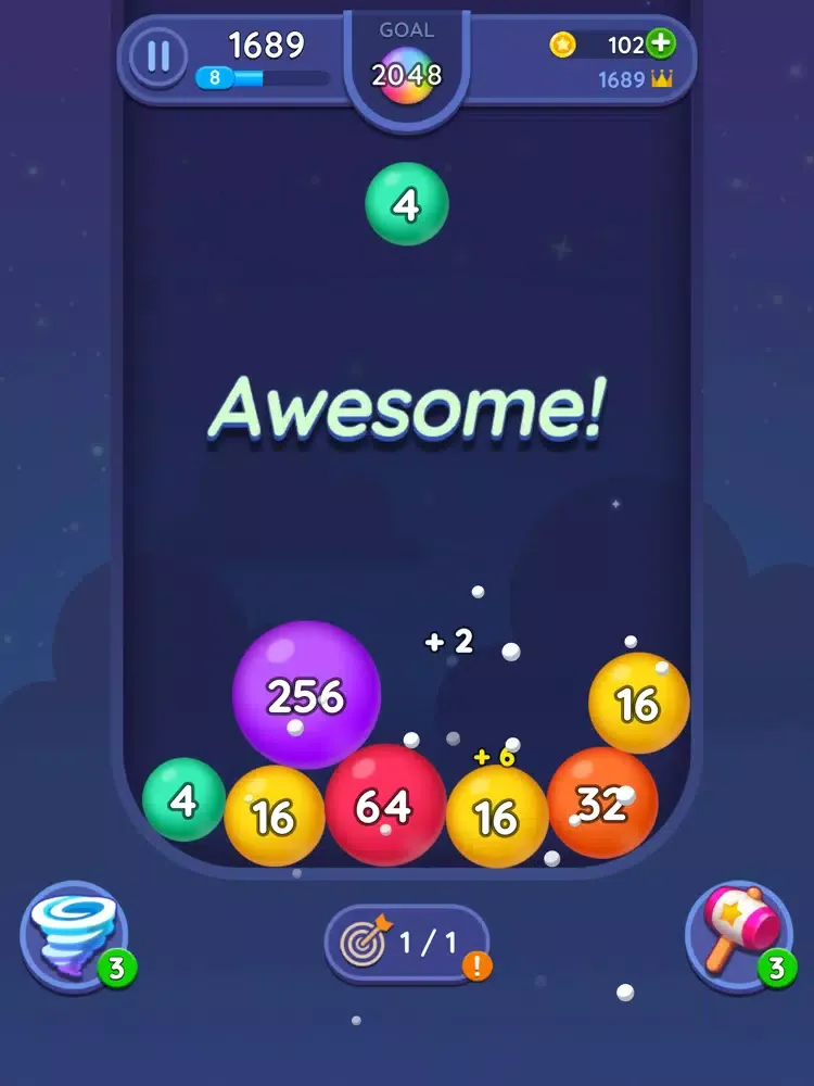 2048 Merge Bubbles! iPad  Screenshots